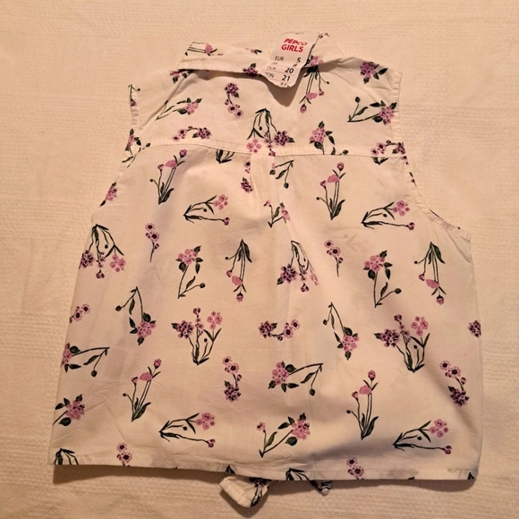 Pepco girls size 10 sleeveless floral top, new - Picture 4 of 6